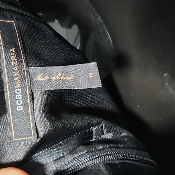 BCBG MAXAZRIA Rhinestone BLACK MAXI Chiffon DRESS - Picture 3 of 11